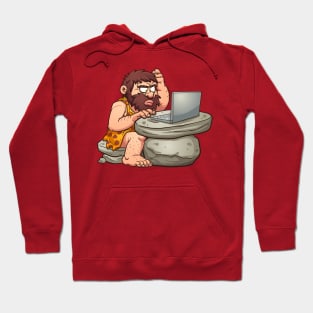 caveman computer Hoodie